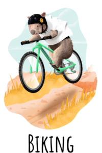 wombat biking