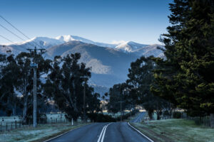 View of Mt Hotham along the Great Alpine Road